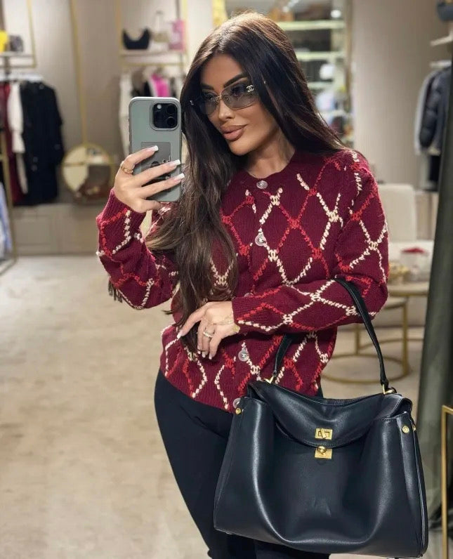 Burgundy Cardigan