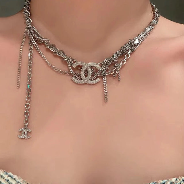 Short Silver Chain Necklace