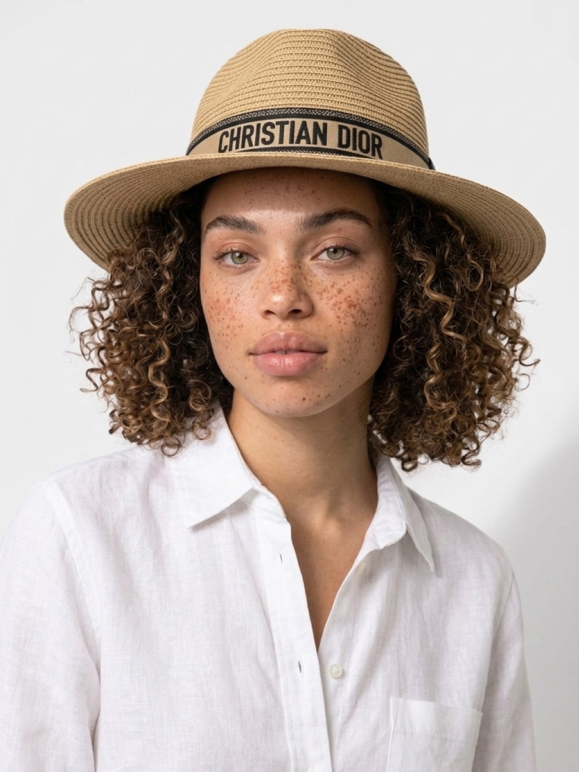 Oversized Rattan hat