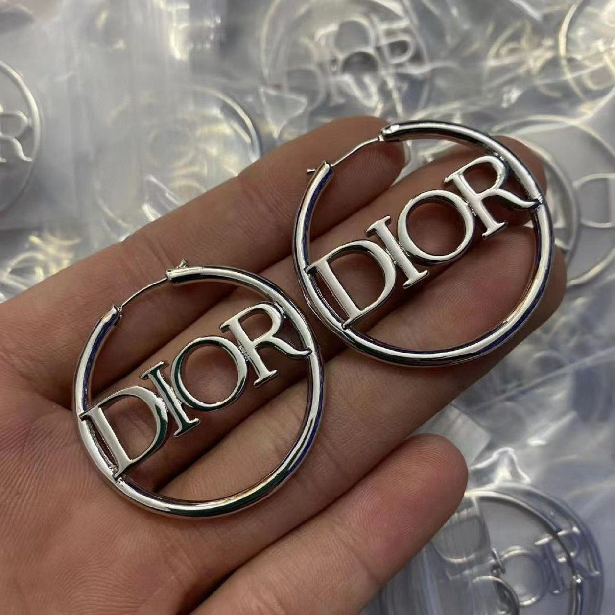 Medium Silver Hoops