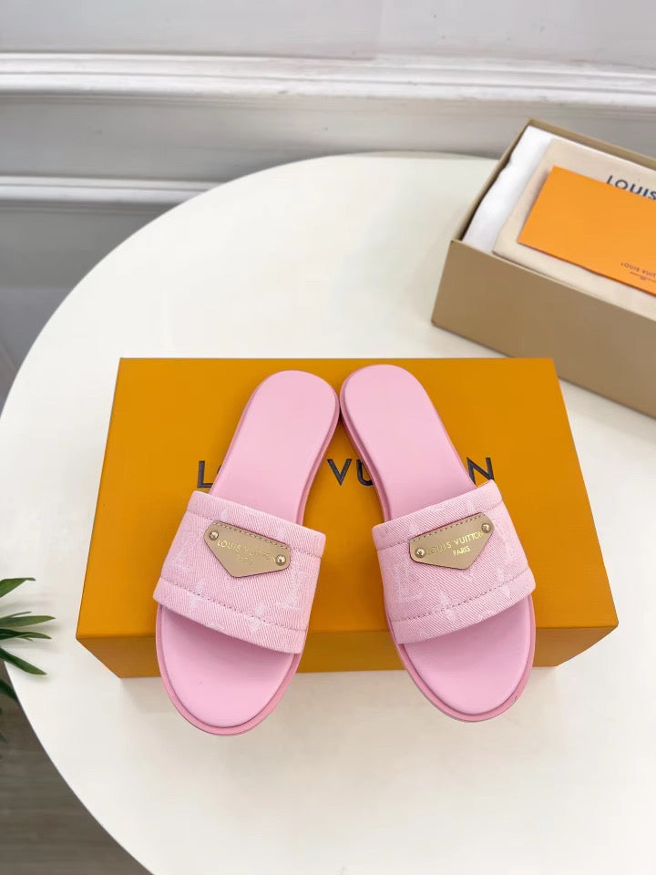 Denim Flat Sandals