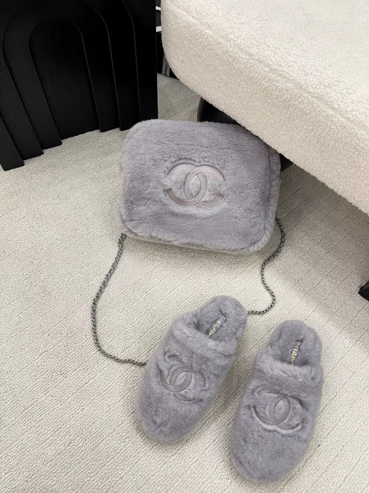 Fuzzy Bag & Slippers (ADDITIONAL DISCOUNT)