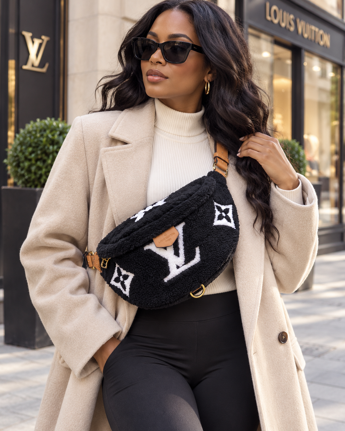 Fuzzy waist bag in multiple colors