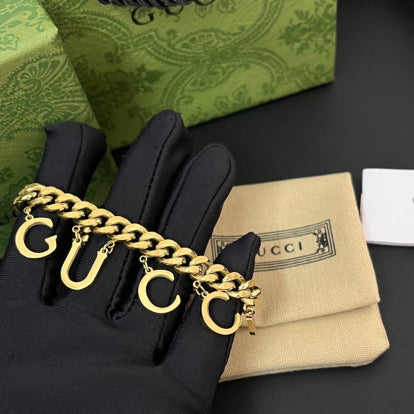 Gold letter bracelet
