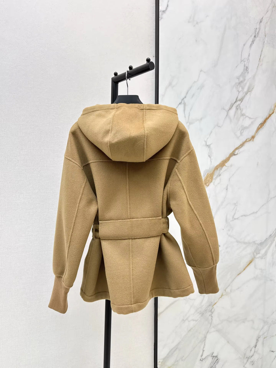 Coat with hoodie