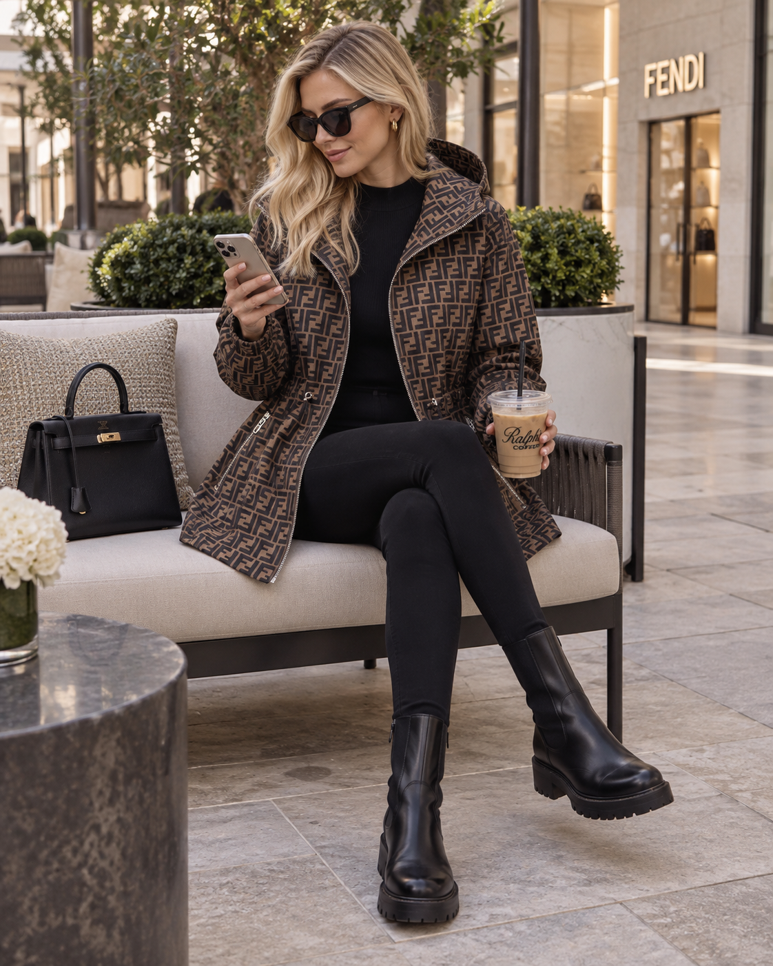 Monogram Hooded Utility Jacket