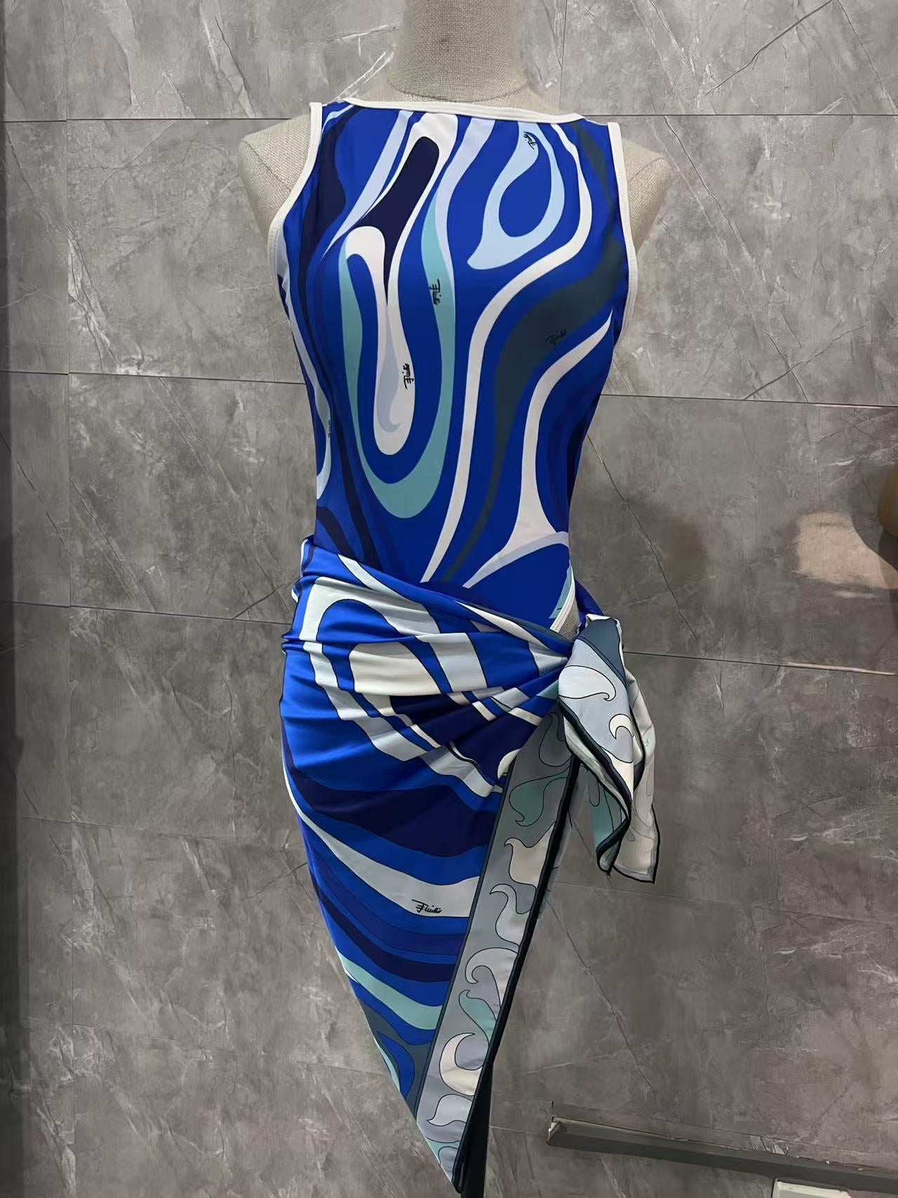 Multi Color Swim with long cover