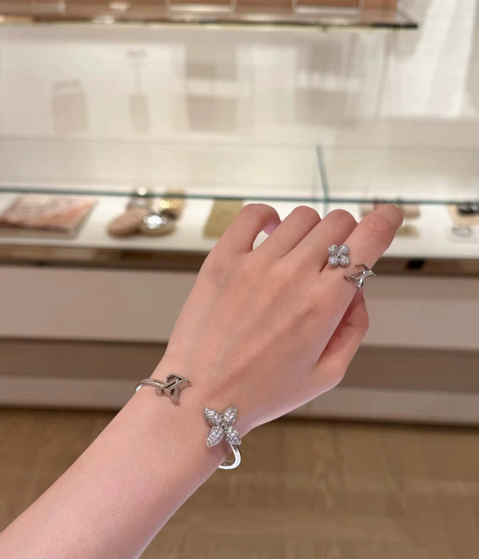 Silver Bedazzled cuff