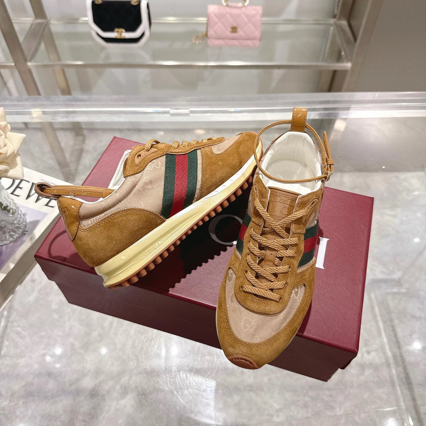 Medium Brown Tennis Shoes