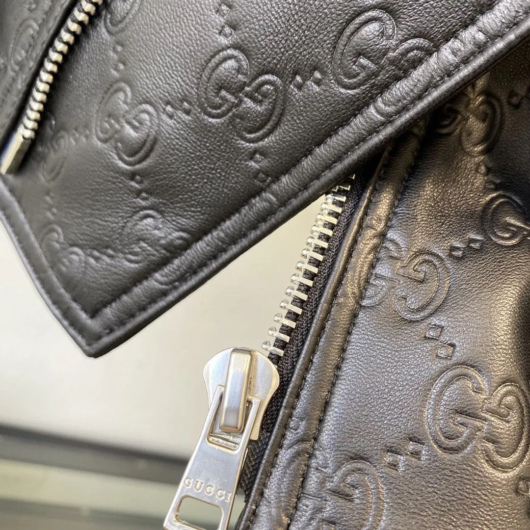 Leather coat