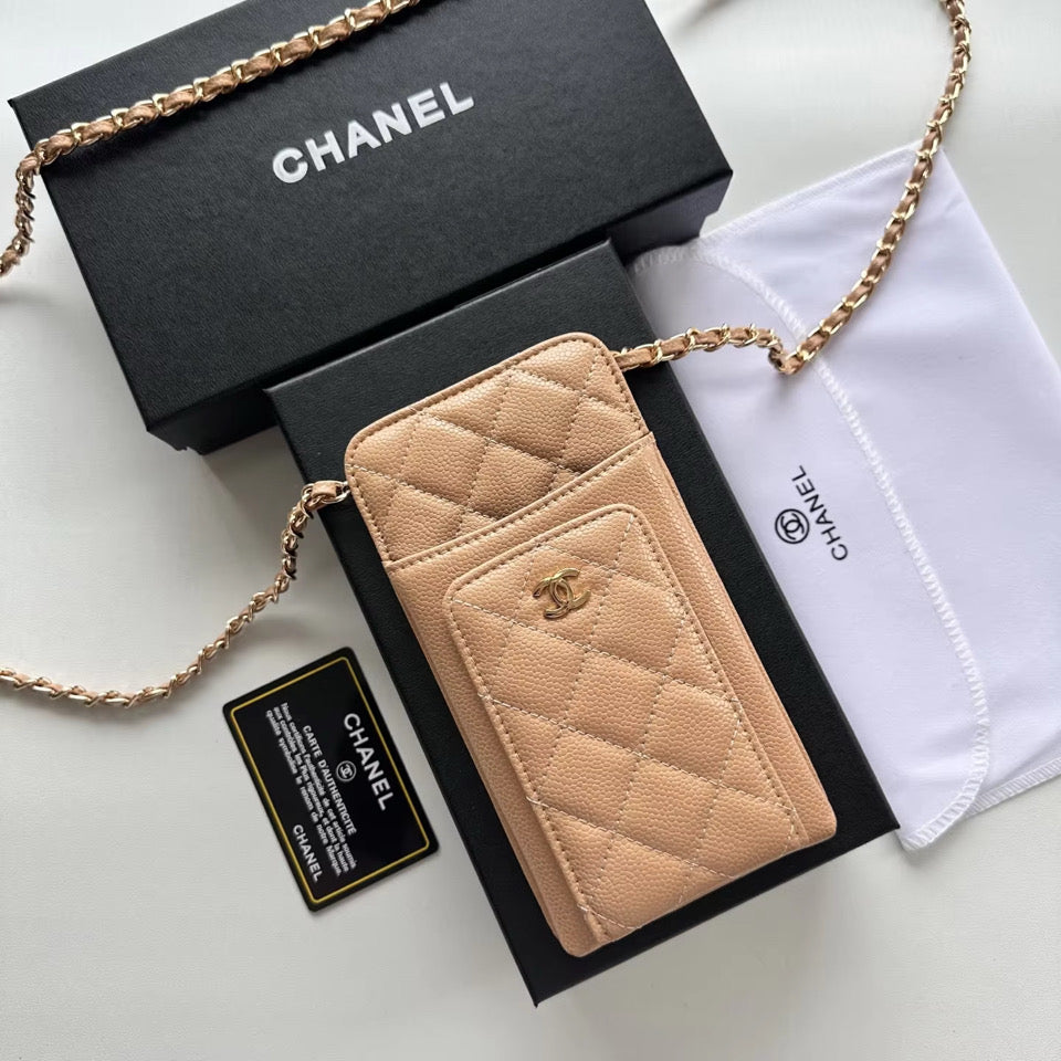 Leather Cell Case with chain