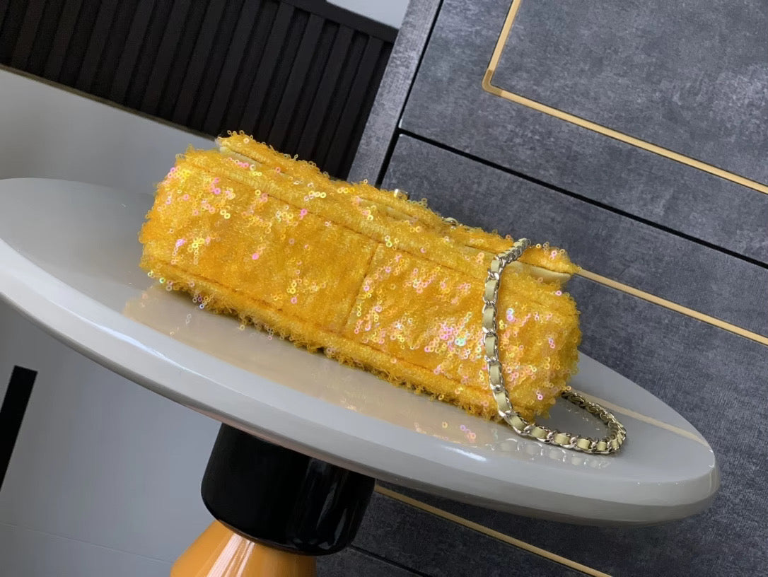Yellow Sequins Purse