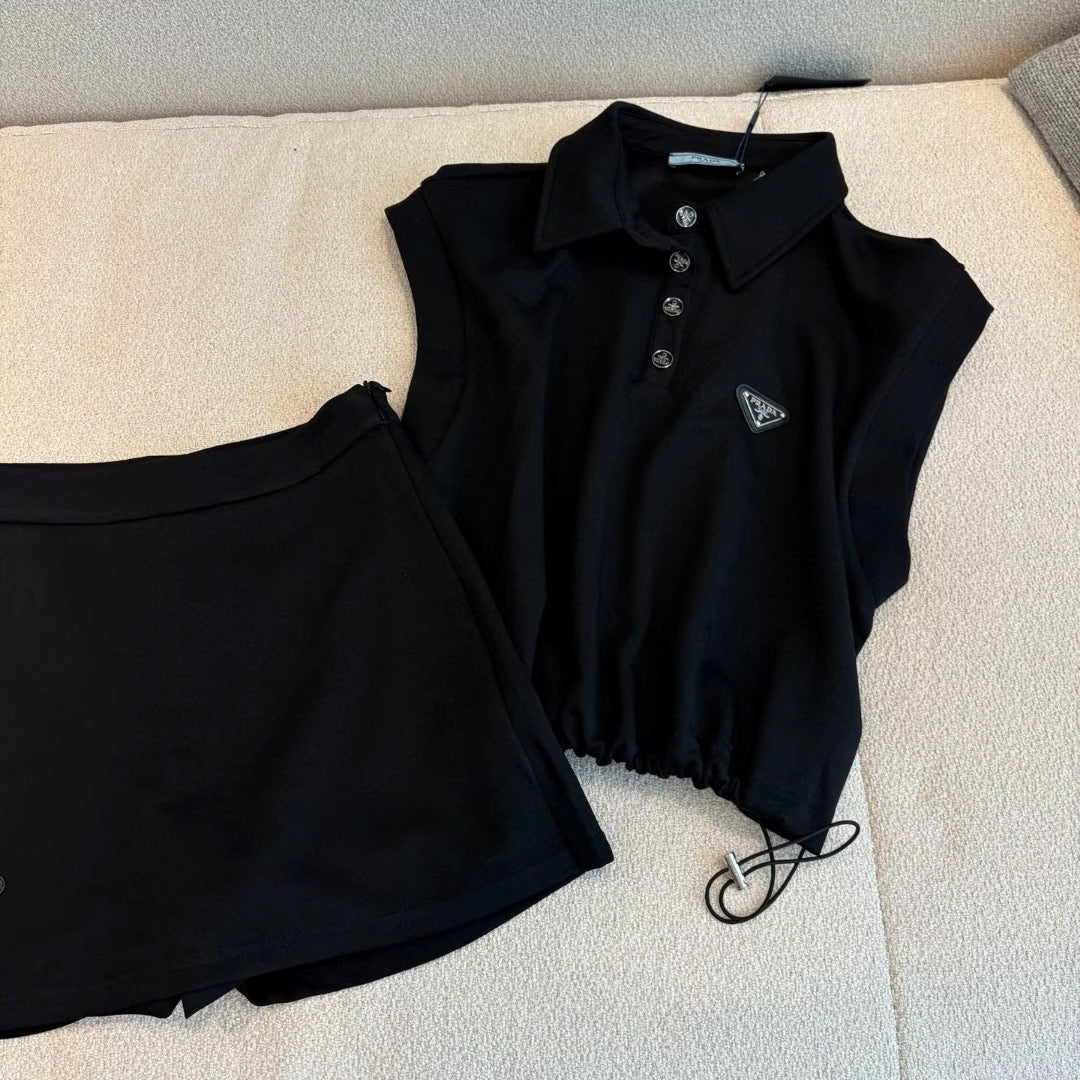 Drawstring Top & Skort