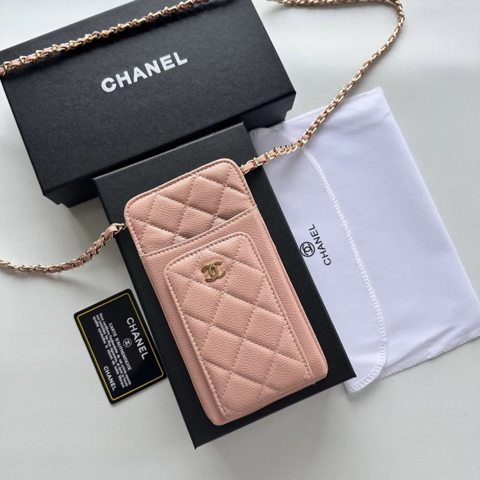 Leather Cell Case with chain