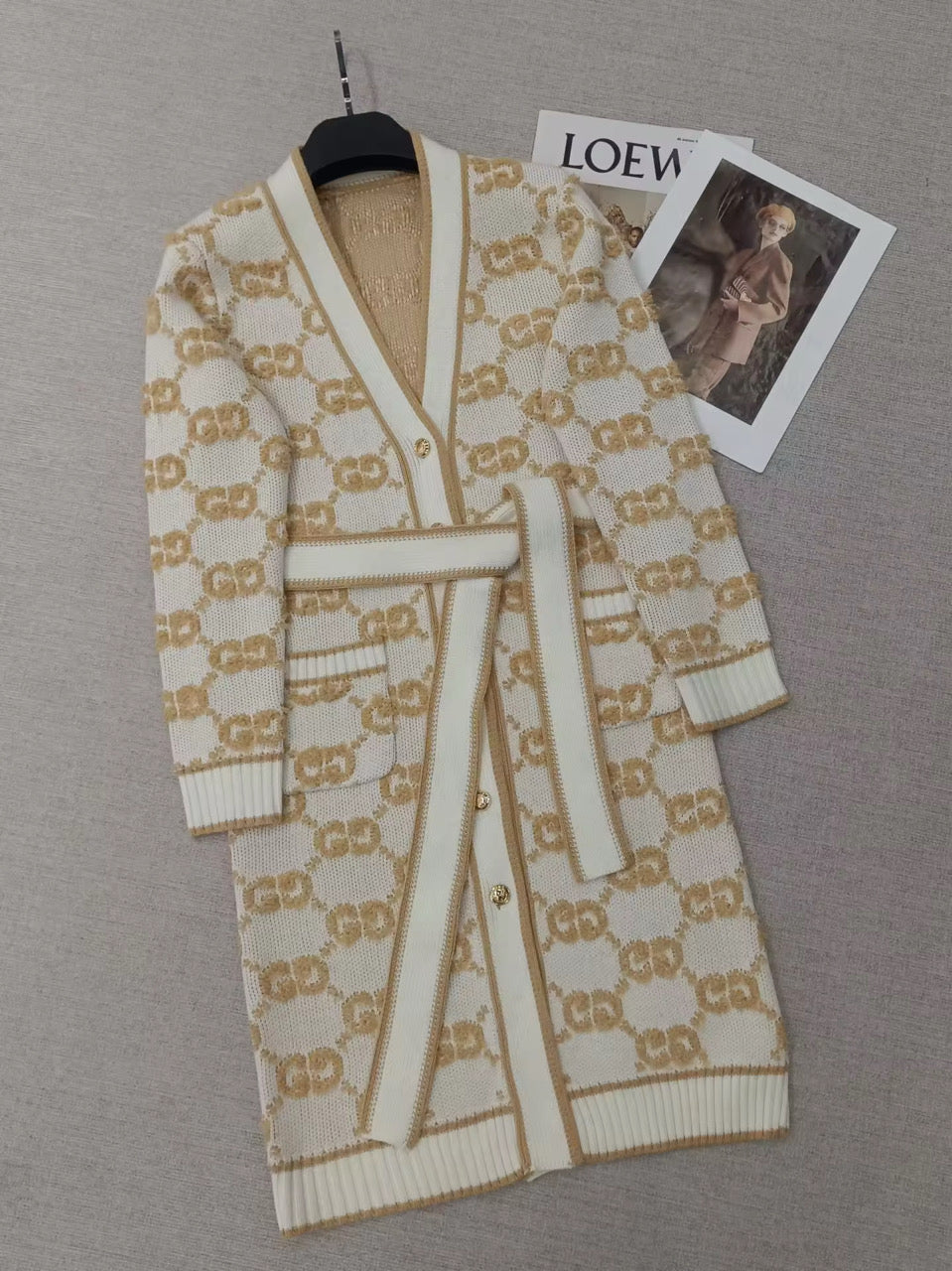 Gold & Cream long Cape