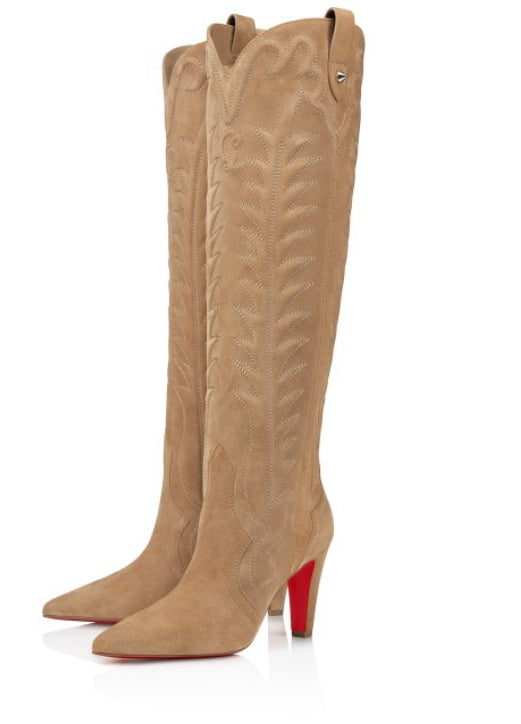 Taupe Cowboy Boots (SHIP NOW)