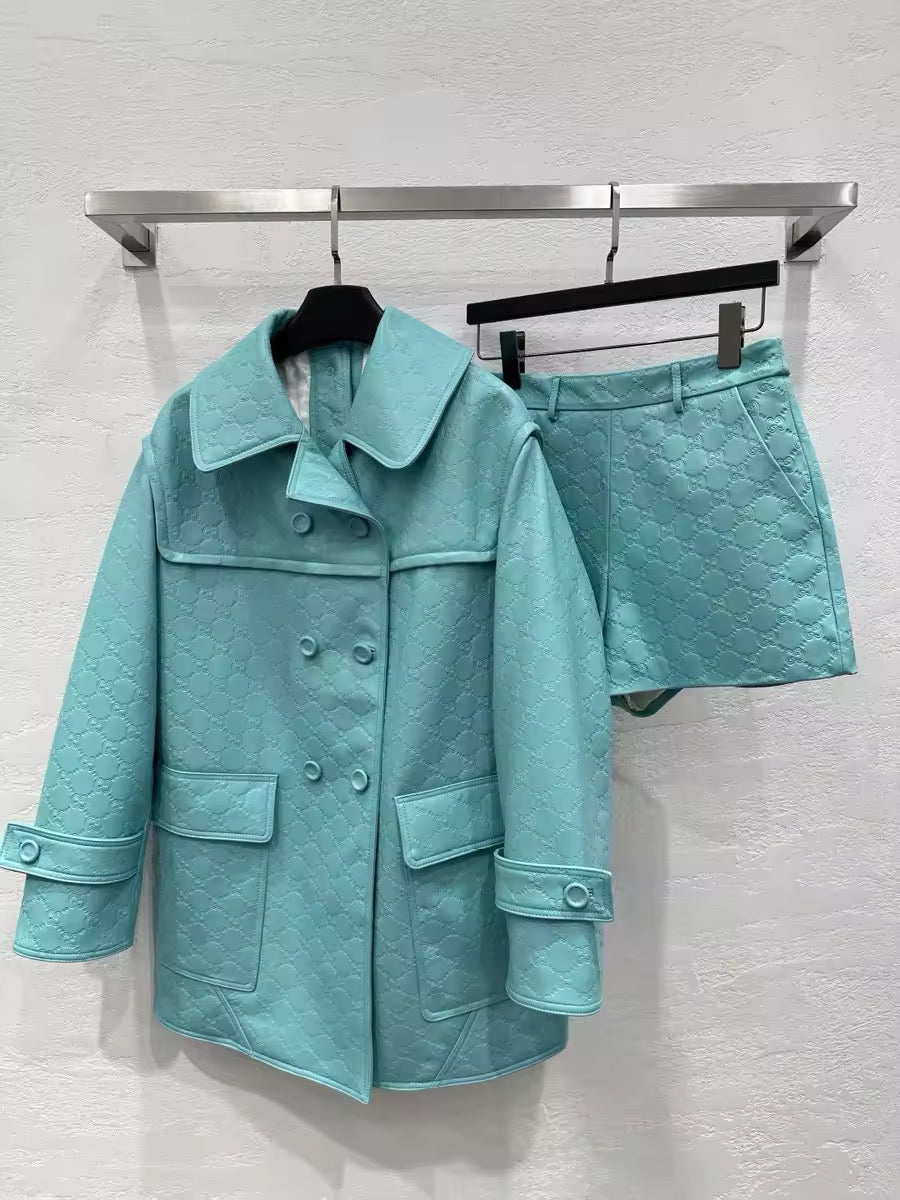 Blue Leather Set