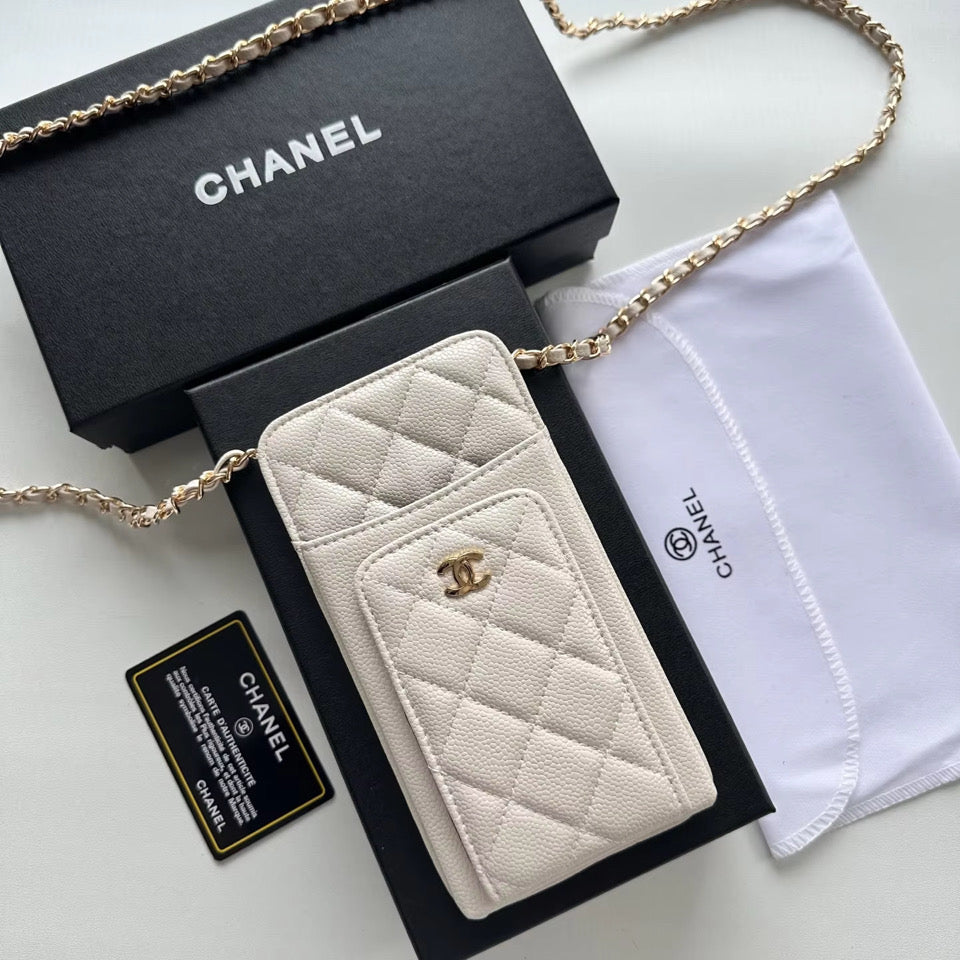 Leather Cell Case with chain