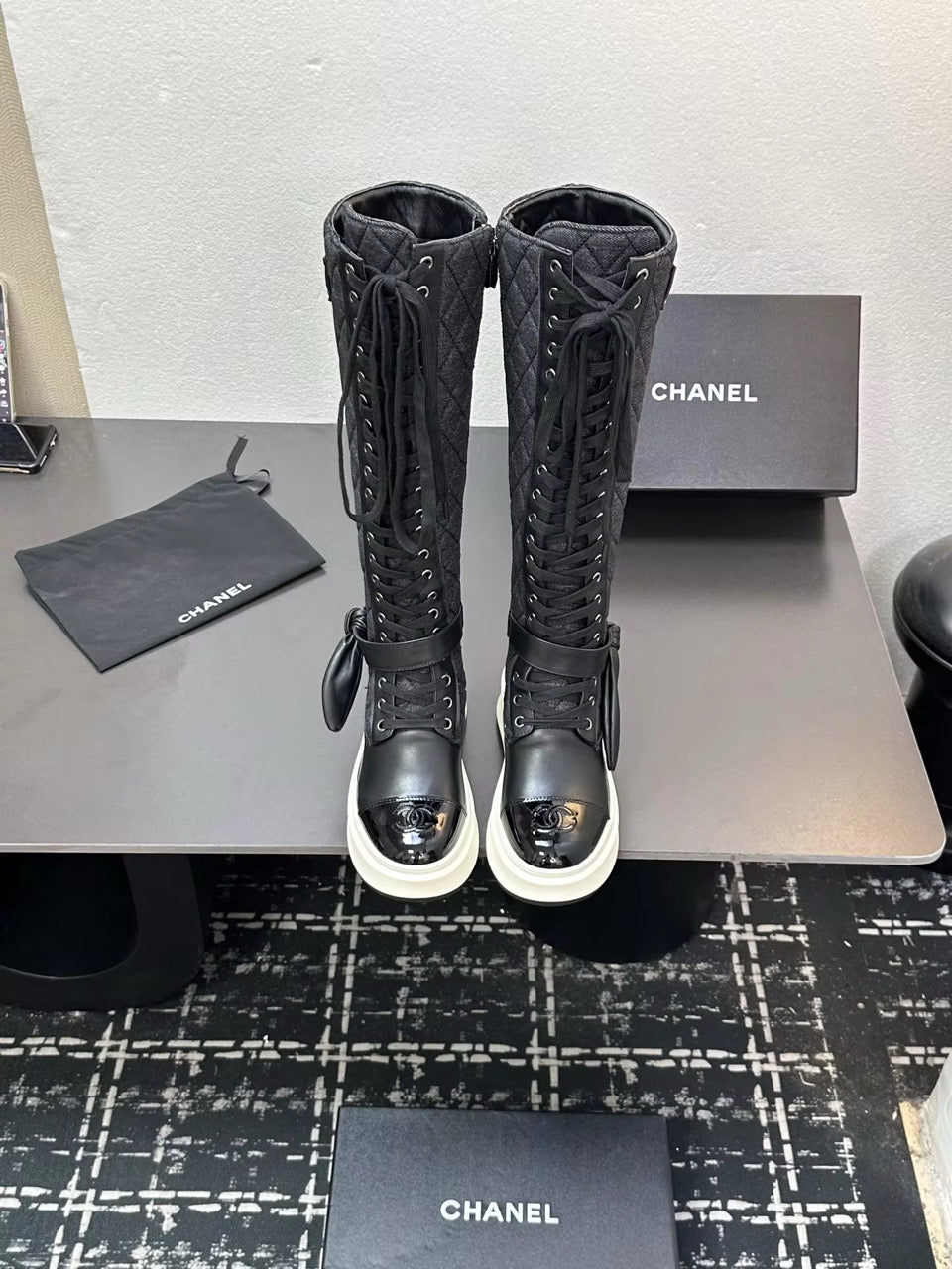 Tall lace up Boots
