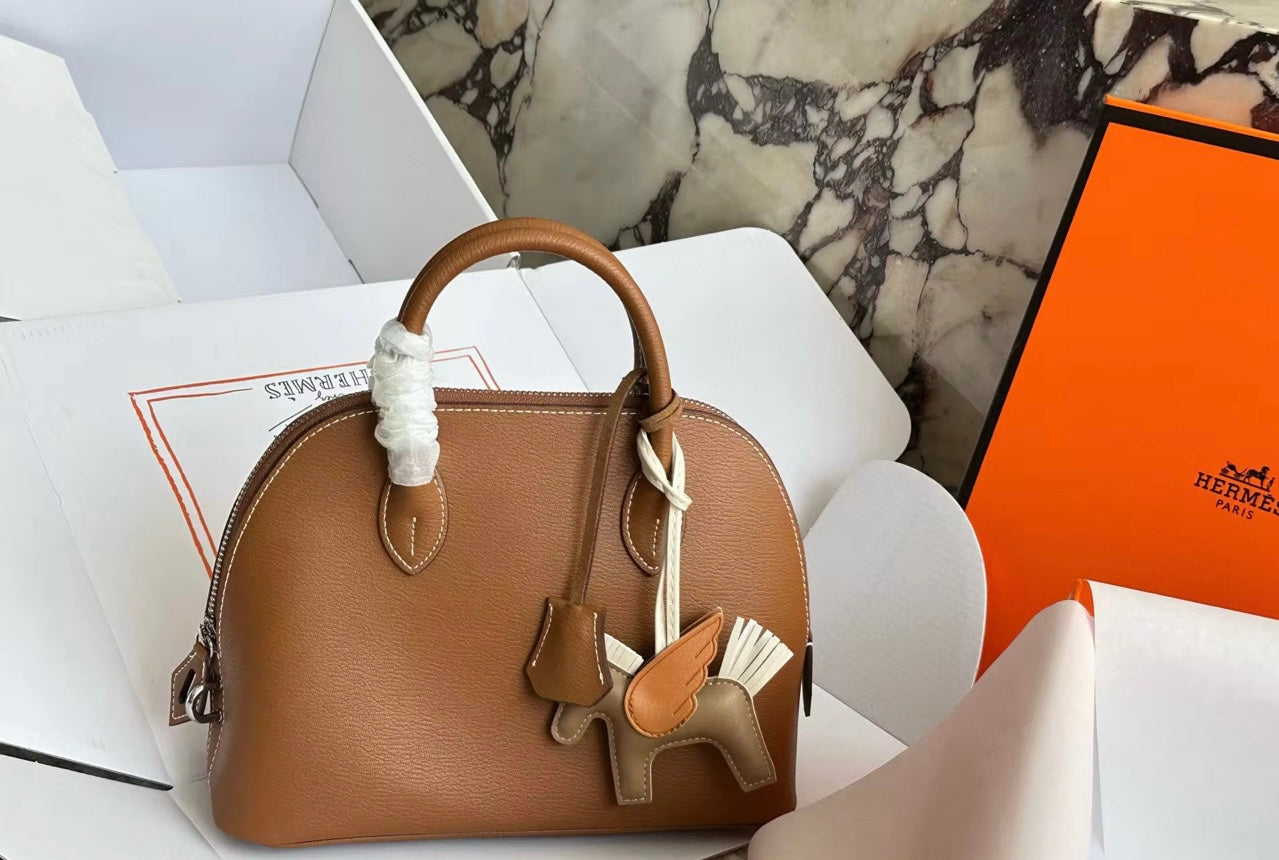 Brown Rounded Purse
