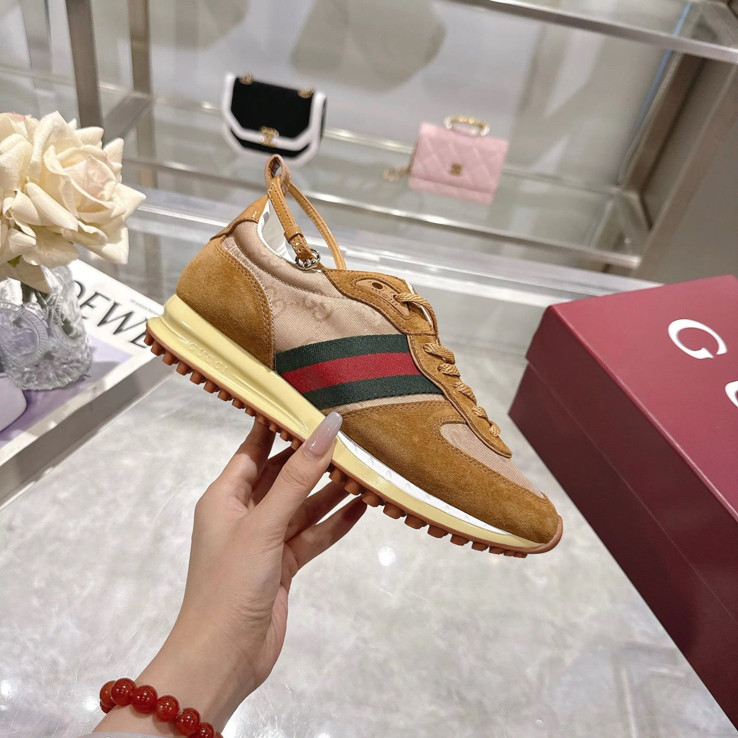 Medium Brown Tennis Shoes