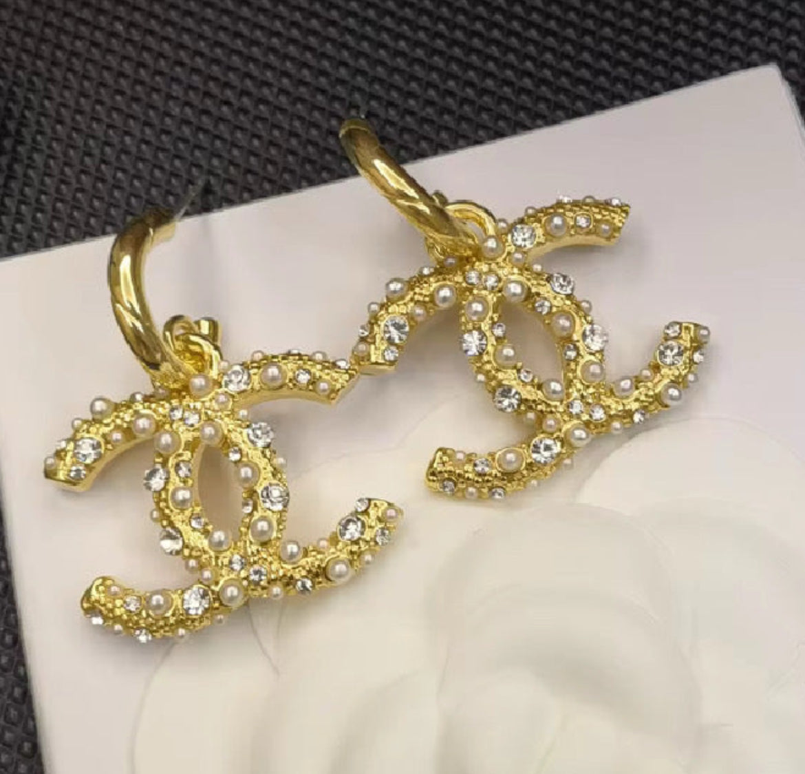 Gold Bedazzled Earrings