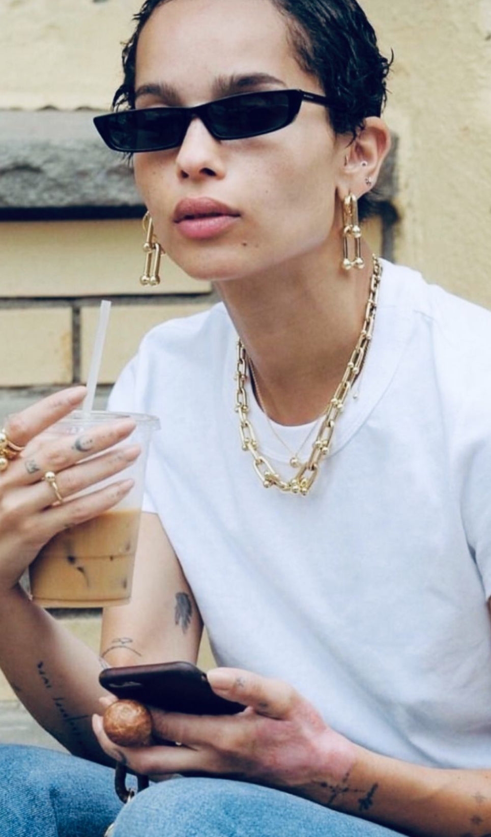 Bedazzled chain necklace