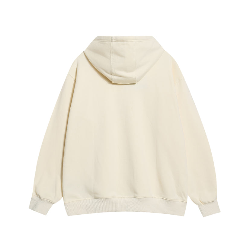 Oversized hoodie with gold accessories