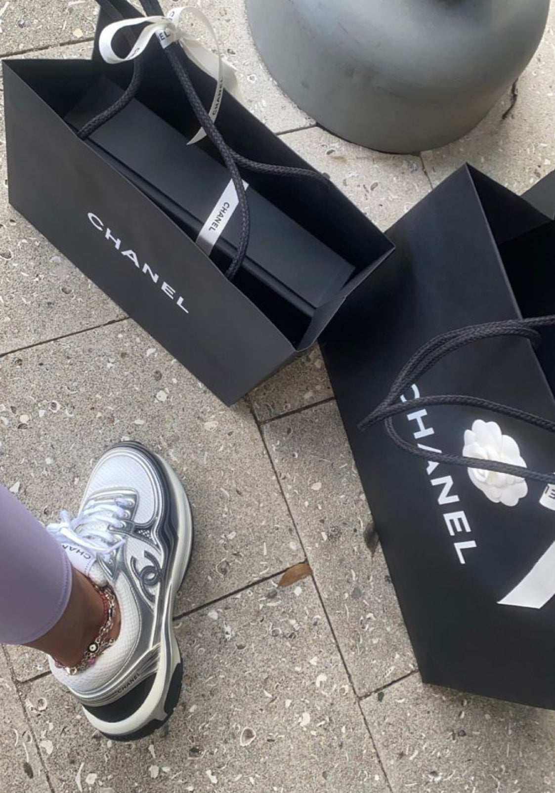 Silver or Gold Tennis shoe style