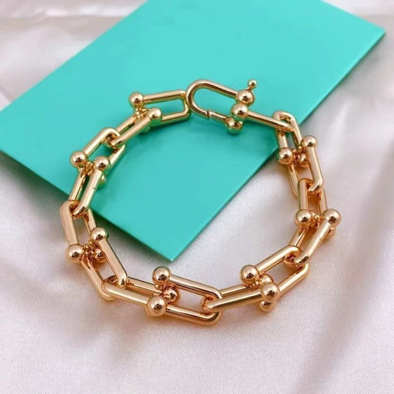 Pulsera de eslabones de cadena de oro