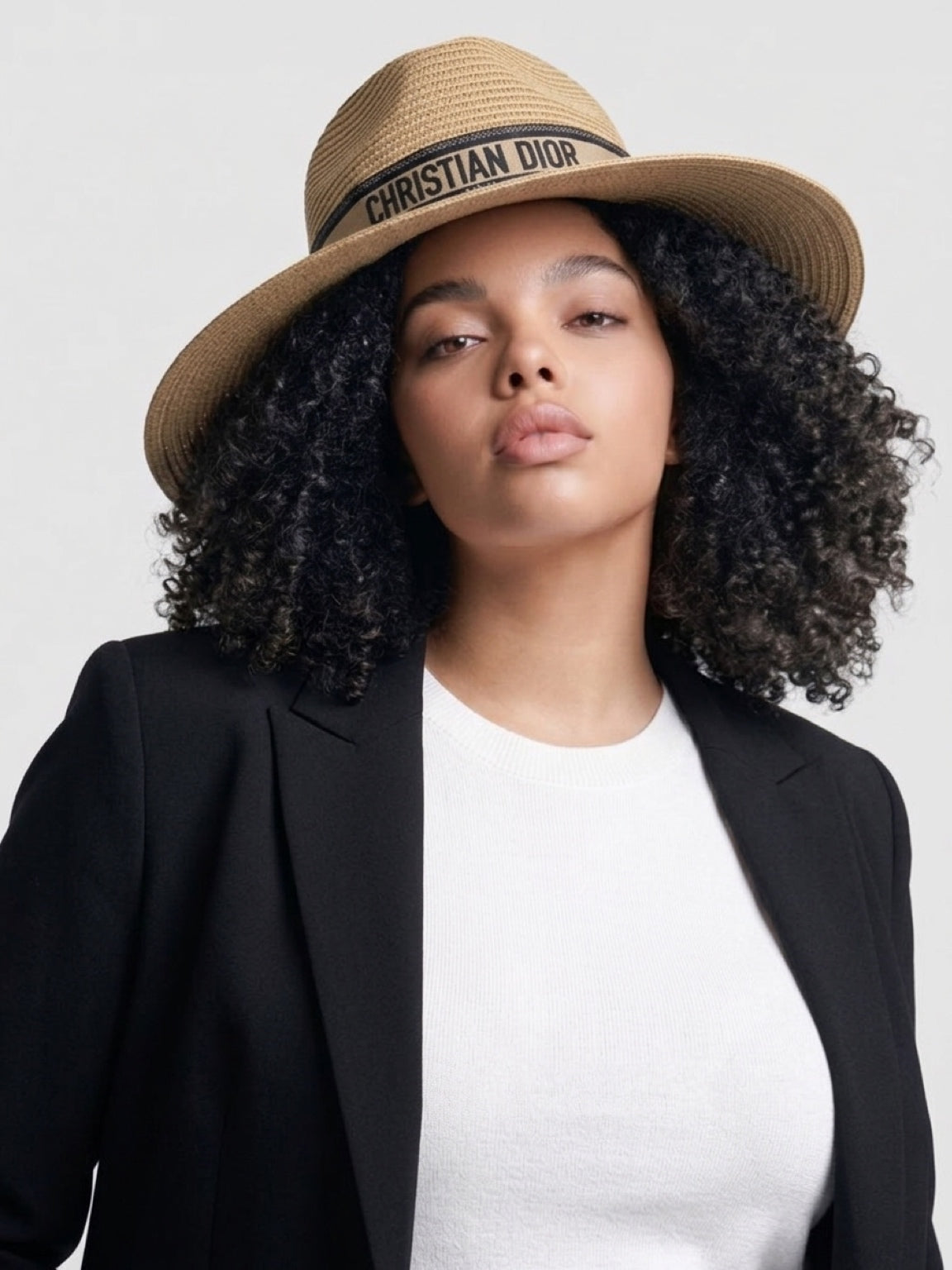 Oversized Rattan hat