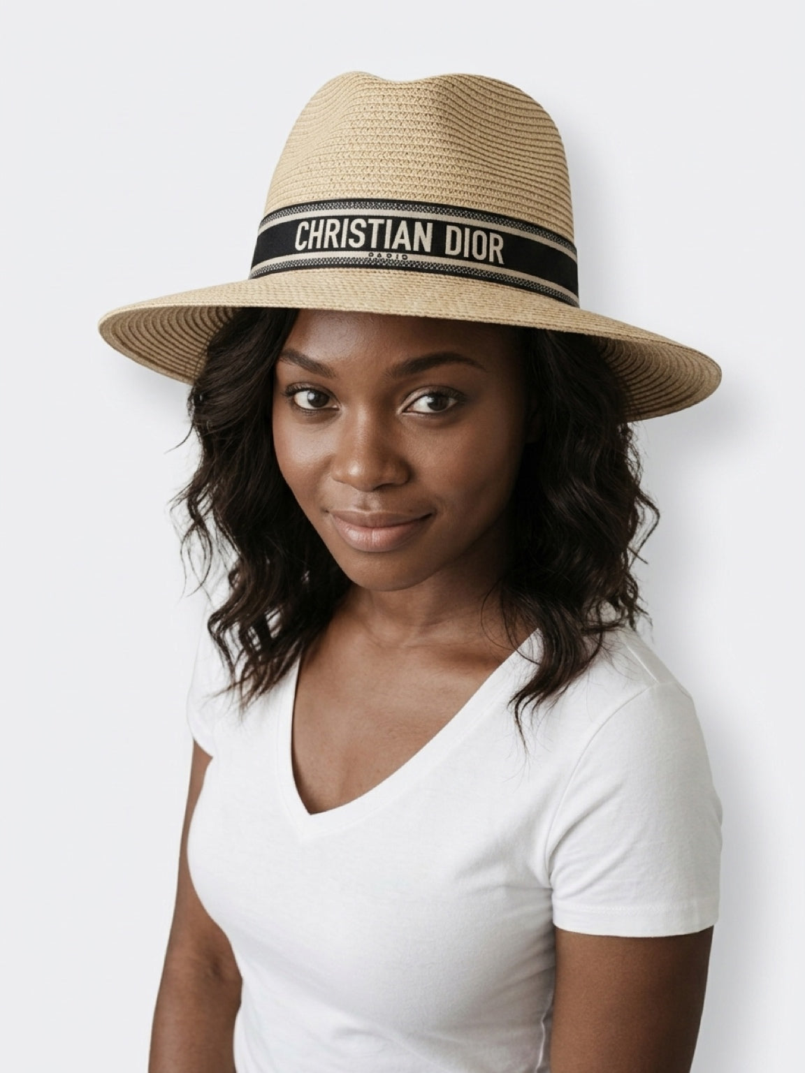 Oversized Rattan hat