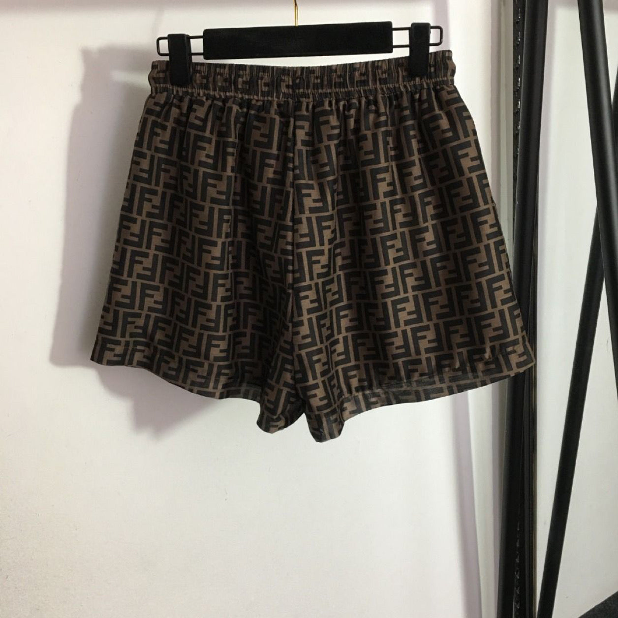 2 piece button down set in brown