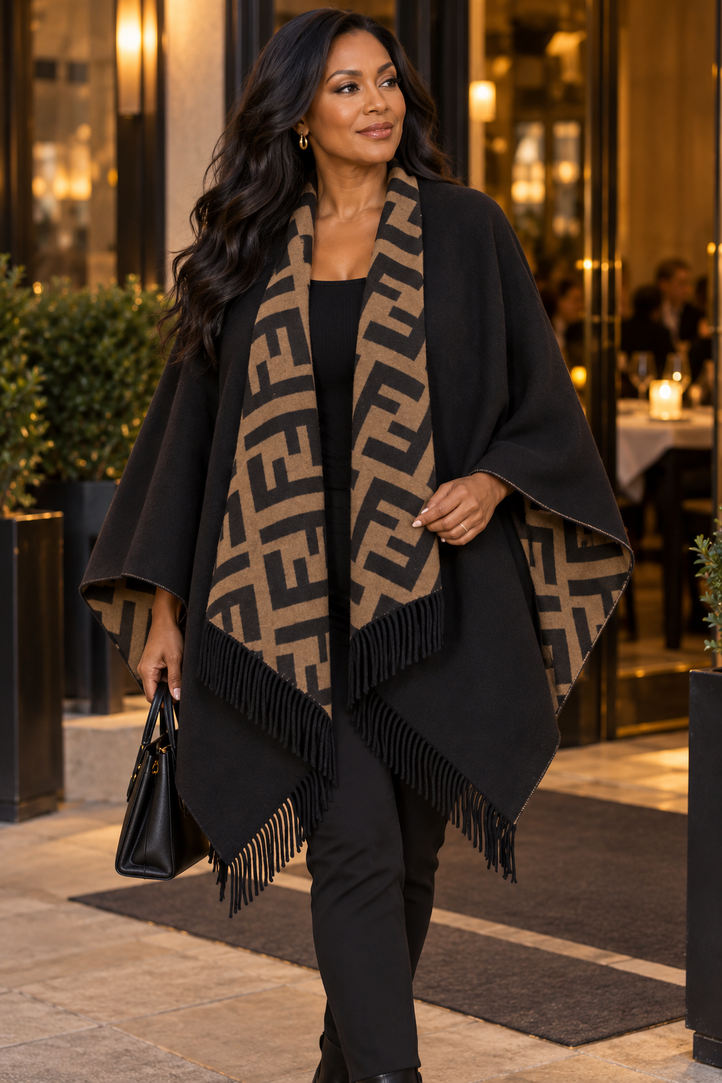 Brown & Black Shawl