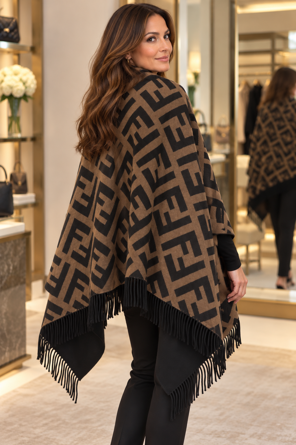 Brown & Black Shawl