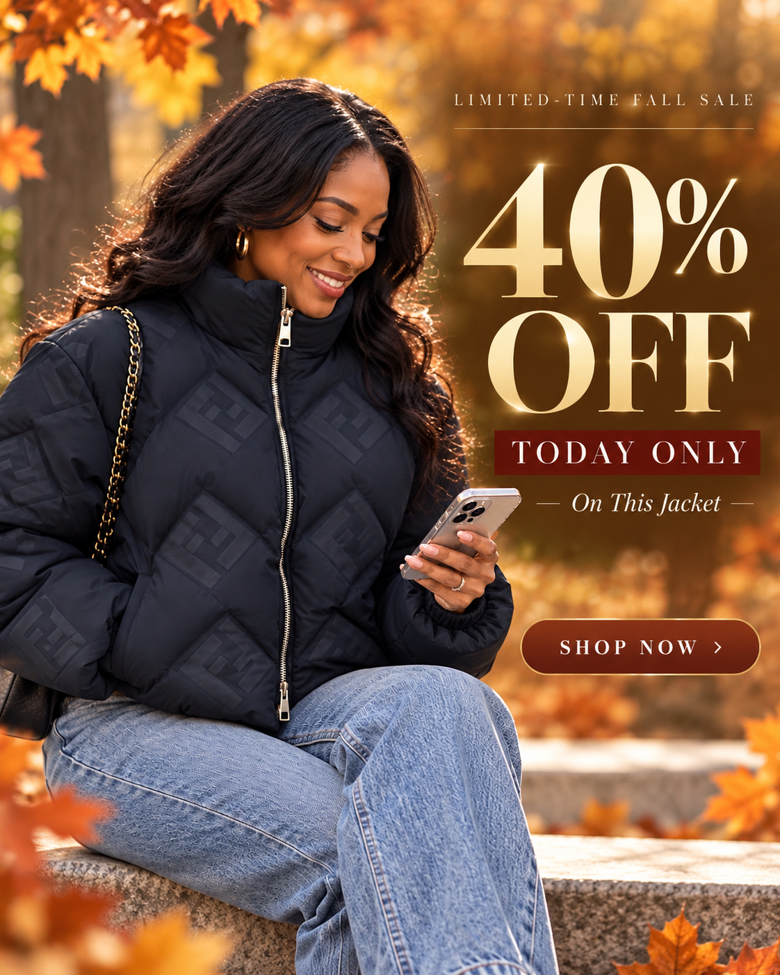 Midnight Monogram Cropped Puffer Jacket