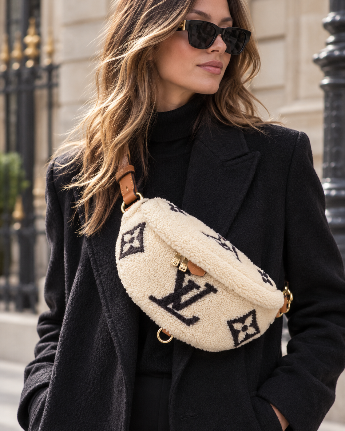Fuzzy waist bag in multiple colors