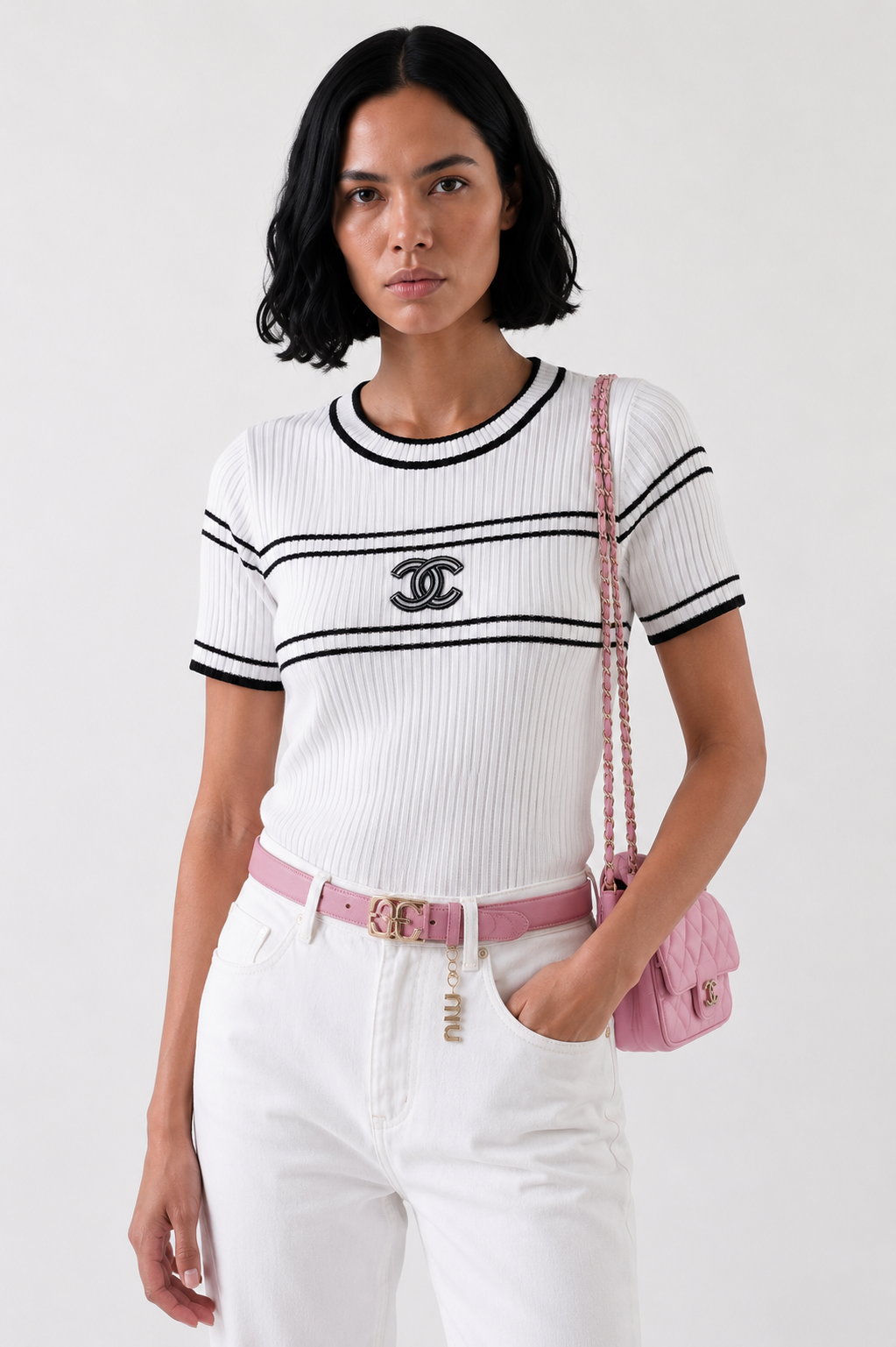 Sewn Circle Neck Top