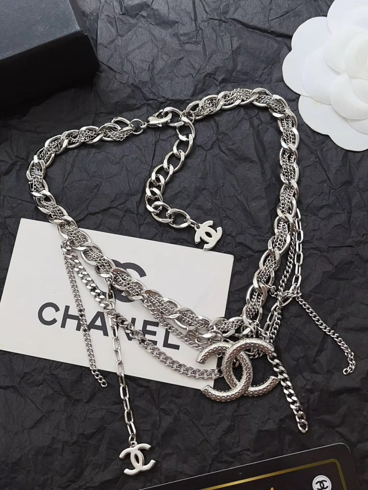 Short Silver Chain Necklace