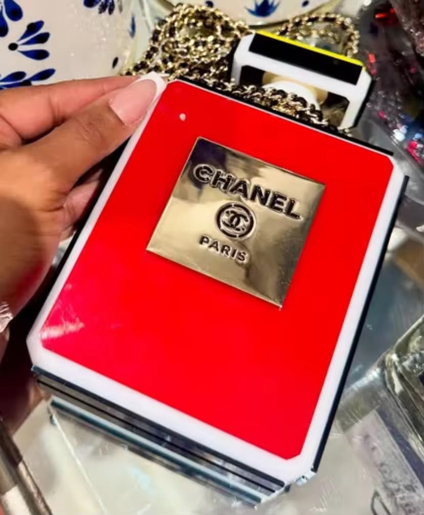 Multi color perfume purse