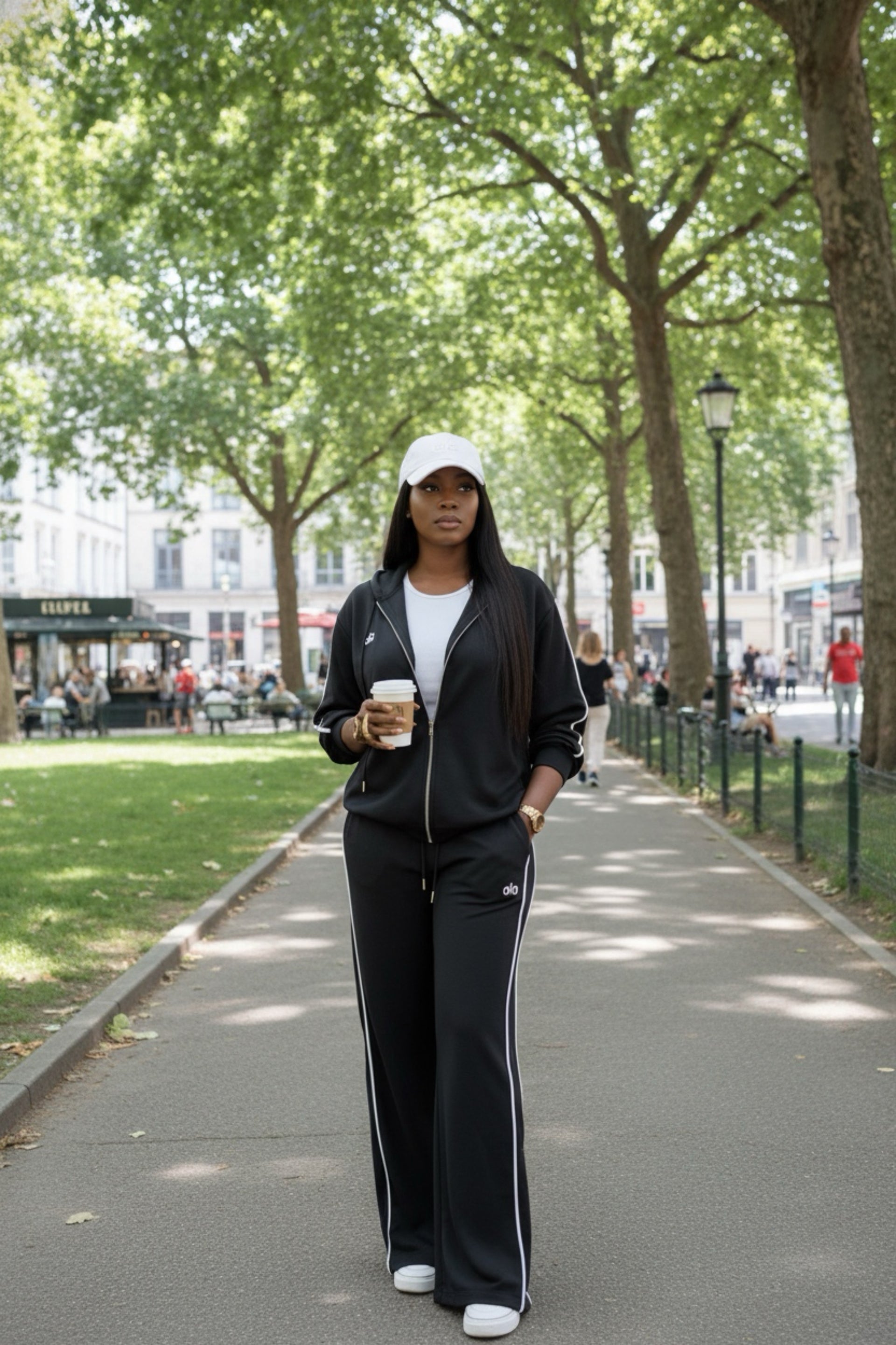 Zip up Set with line