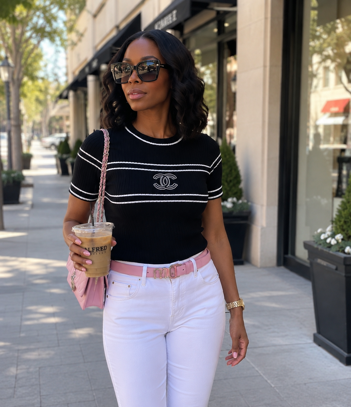 Sewn Circle Neck Top
