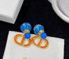 Multi color small earrings