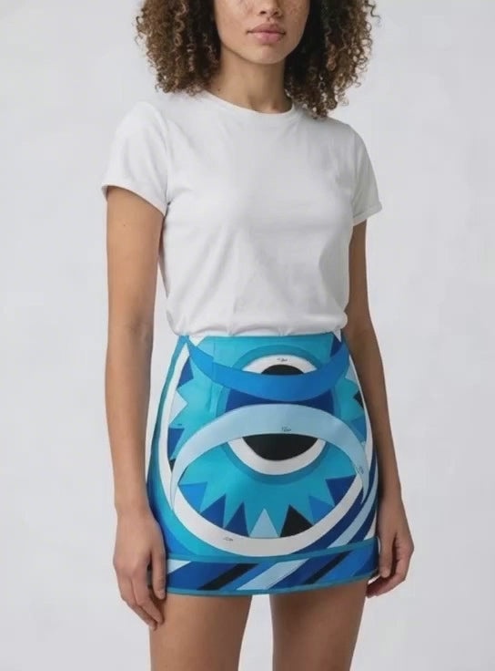 Multi Blue Skirt