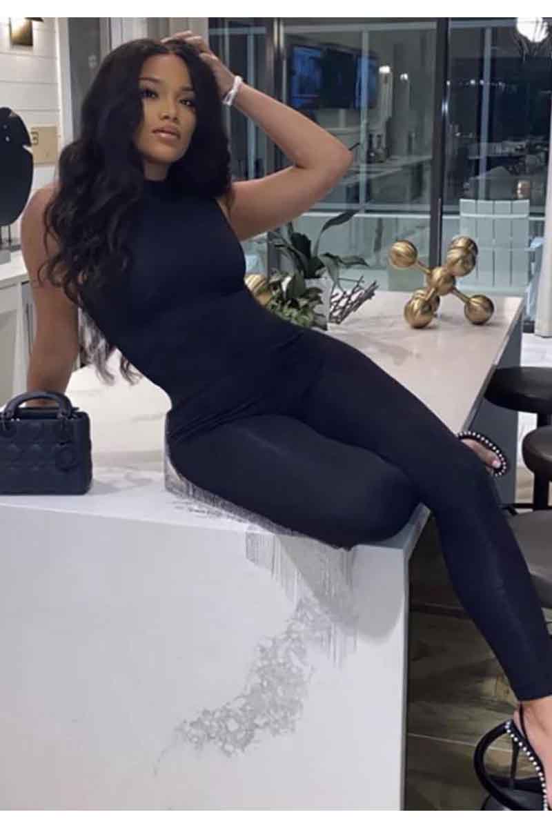 Traje pantalón elástico blanco o negro