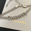 Silver choker with letters