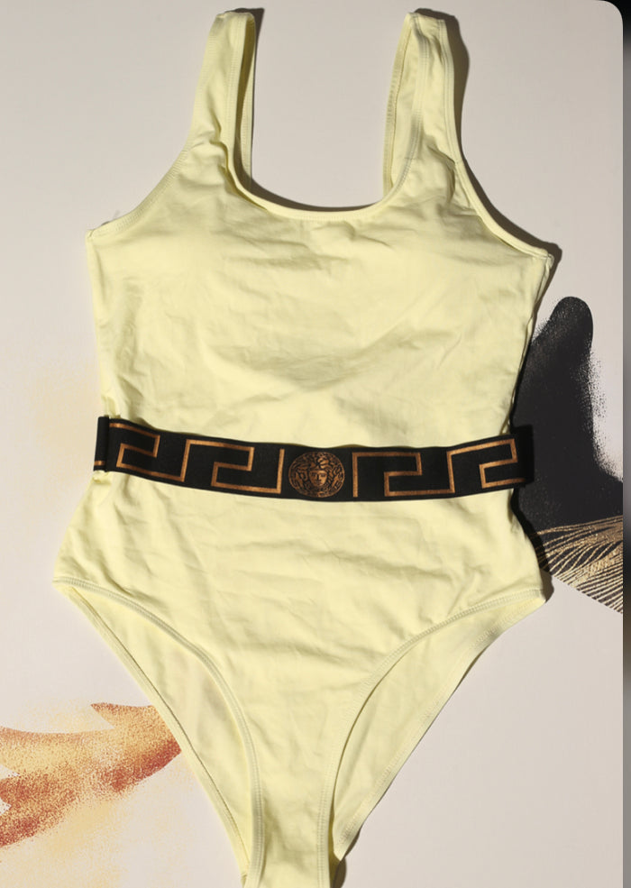 One Piece swimwear in green,black or pale white