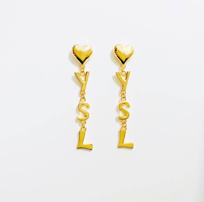 Pendientes colgantes de oro