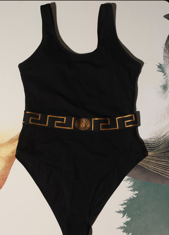 One Piece swimwear in green,black or pale white