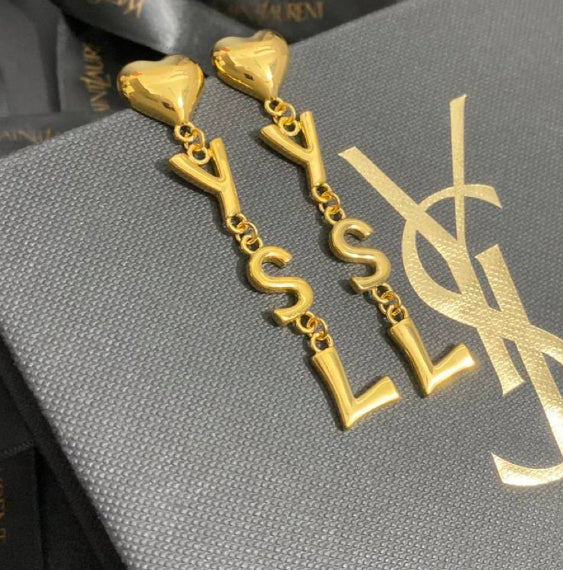 Pendientes colgantes de oro